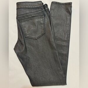 Rich & Skinny Waxed Charcoal Gray Denim Jeans Size 25